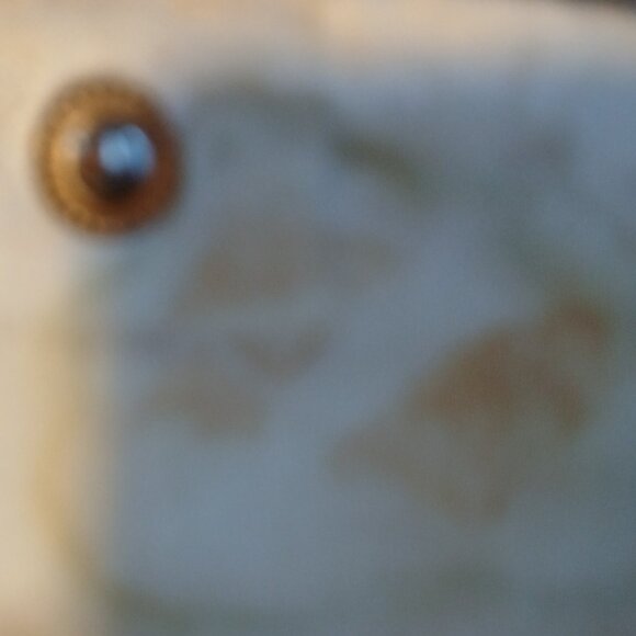 Vintage Women's Fabric White Clutch Abstract Black Beading - Picture 9 of 10